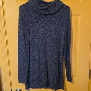 Aventura Women's Navy Cowl Neck Sweater